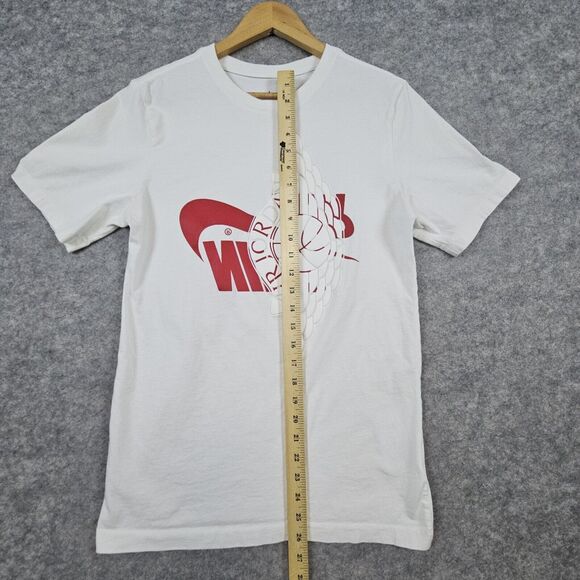 Nike Air Jordan Kids Size S Tee T-Shirt Wings Basketball Logo Upside Down Swoosh - Picture 10 of 11